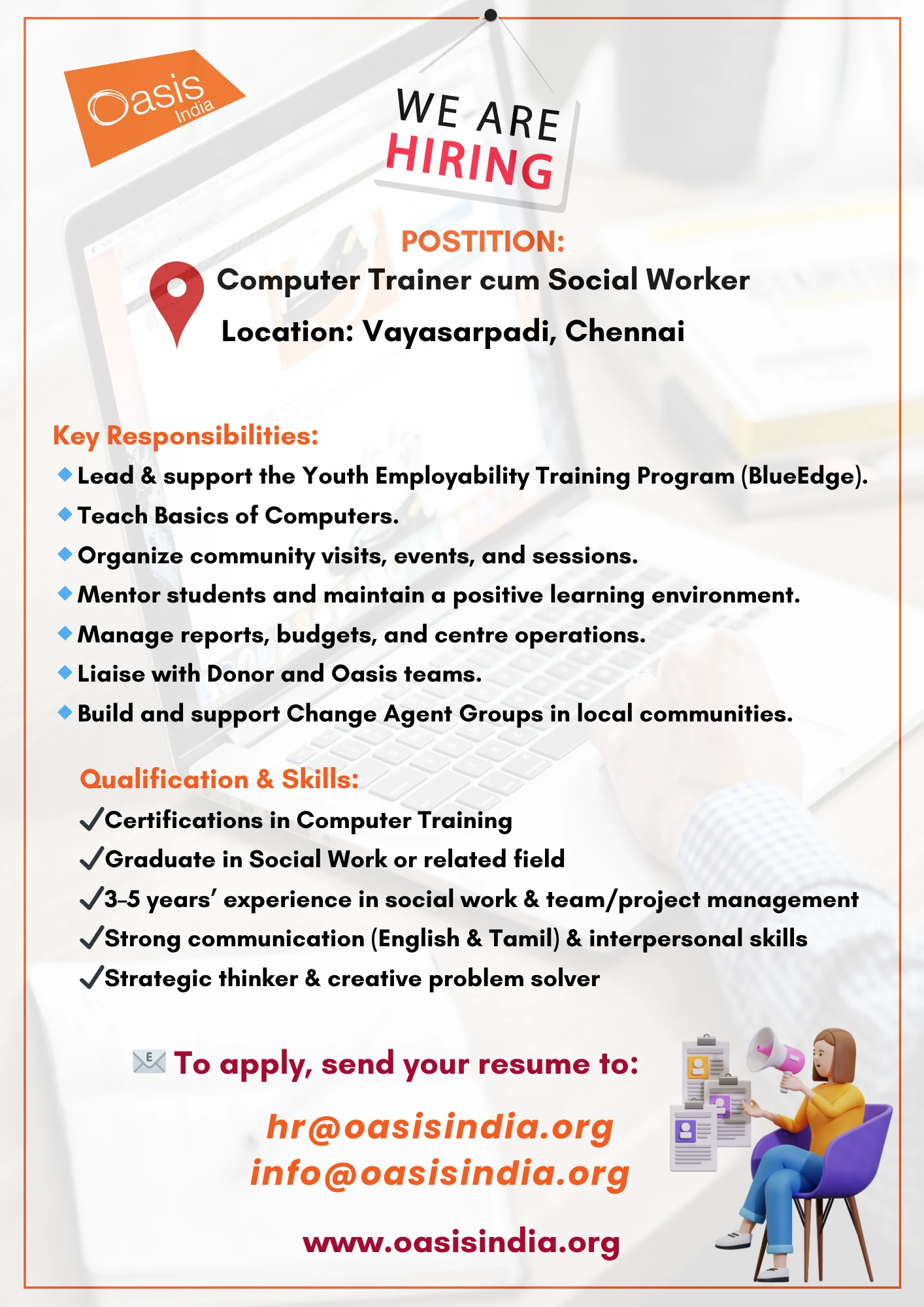 Oasis India-We are hiring @ Bangalore